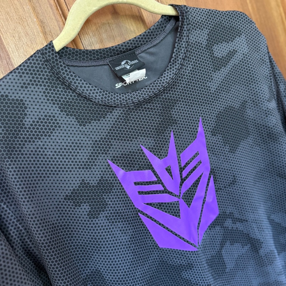 Sport-Tek Universal Studios Transformers Decepticon Camo Shirt Mens Large Grey